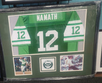 JOE NAMATH SIGNED JERSEY FRAMED WITH JSA AUTHENTICATION