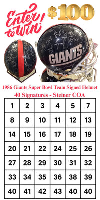RAFFLE - 1986 GIANTS HELMET