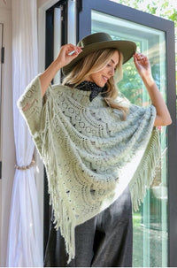 Scallop Knit Summer Poncho