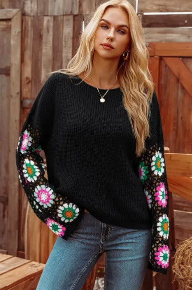 Crochet Sleeved Sweater