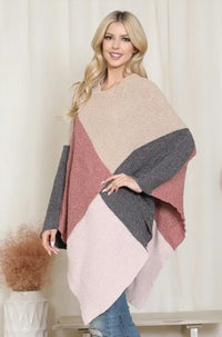 COLORBLOCK PONCHO