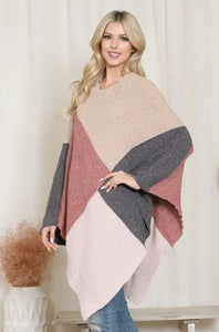 COLORBLOCK PONCHO