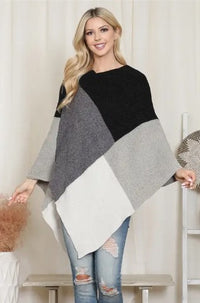 COLORBLOCK PONCHO