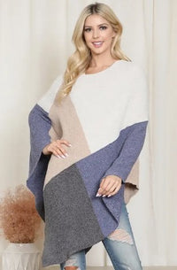 COLORBLOCK PONCHO