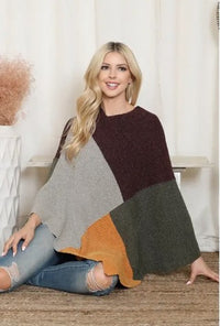 COLORBLOCK PONCHO