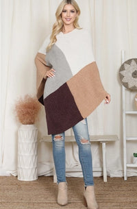 COLORBLOCK PONCHO