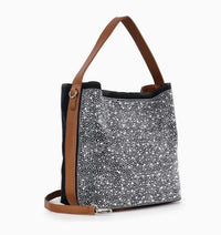 RHINESTONE EMBELLISHED DENIM POCKETBOOK