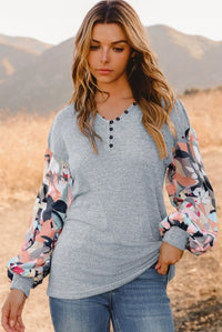 Floral Sleeve Blouse