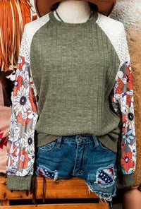 Floral Sleeve Blouse