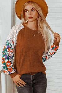 Floral Sleeve Blouse