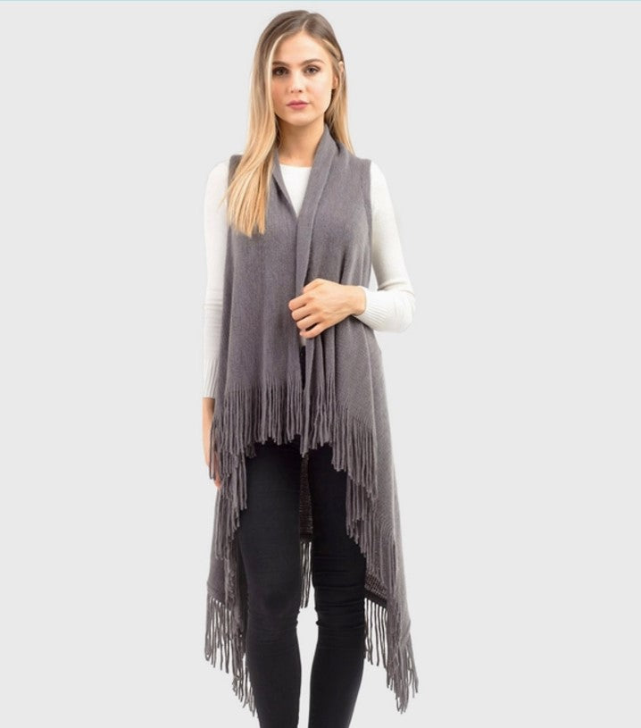 FRINGE KNIT VEST