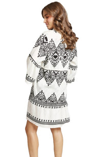 BOHO TASSEL DRAWSTRING DRESS
