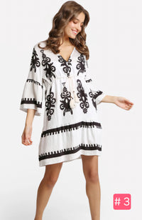 BOHO TASSEL DRAWSTRING DRESS
